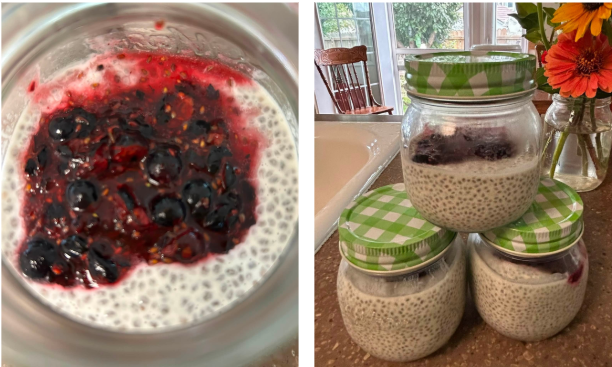 Blackcurrant Chia Pudding